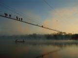 Buy People on a 700-Foot-Long Cable Bridge Spanning the Zambezi River at AllPosters.com