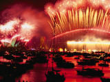 Buy 20 Tons of Fireworks Explode over Syndey Harbor at Midnight, New Year's Eve 2000 at AllPosters.com