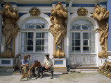 Workmen Rest Near the Figures of Atlas O the Palace of Tsarskoye Selo
