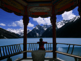 Buy Mountains Reflected in Holy Lake in the Sichuan Province at AllPosters.com