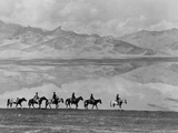 Buy Men on Horseback Riding Along the Shore of Lake Bulun Kul at AllPosters.com