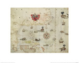 Buy La Virgenia Pars: a Map of the East Coast of N. America at AllPosters.com