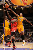 Chicago Bulls v Los Angeles Lakers: Luol Deng, Derrick Caracter and Matt Barnes