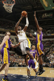 Buy Los Angeles Lakers v Indiana Pacers: Roy Hibbert, Lamar Odom and Pau Gasol at AllPosters.com