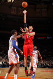 New Jersey Nets v New York Knicks: Brook Lopez and Amare Stoudemire