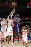 Phoenix Suns v Houston Rockets: Jason Richardson, Luis Scola and Kevin Martin