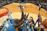 Buy Los Angeles Lakers v Minnesota Timberwolves: Michael Beasley and Lamar Odom at AllPosters.com