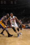 Los Angeles Lakers v Detroit Pistons: Greg Monroe and Derrick Caracter
