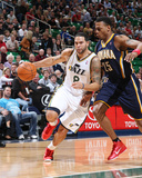 Indiana Pacers v Utah Jazz: Deron Williams and Brandon Rush