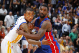 Detroit Pistons v Golden State Warriors: Monta Ellis and  Ben Gordon