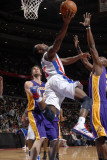 Los Angeles Lakers v Detroit Pistons: Rodney Stuckey, Pau Gasol and Lamar Odom