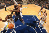 Atlanta Hawks v Indiana Pacers: Josh Smith, James Posey and Roy Hibbert
