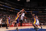 Los Angeles Lakers v Los Angeles Clippers: Baron Davis, Steve Blake and Lamar Odom