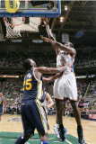 Oklahoma City Thunder v Utah Jazz: Serge Ibaka and Al Jefferson