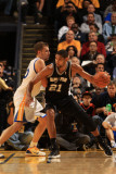 San Antonio Spurs v Golden State Warriors: Tim Duncan and David Lee