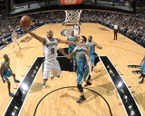 New Orleans Hornets v San Antonio Spurs: Tony Parker and Jason Smith Photographic Print