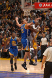 Buy Golden State Warriors v Los Angeles Lakers: Lamar Odom and Andris Biedrins at AllPosters.com