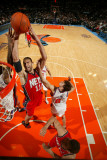 New Jersey Nets v New York Knicks: Brook Lopez and Danilo Gallinari