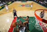 Indiana Pacers v Milwaukee Bucks: Luc Richard Mbah a Moute and Danny Granger