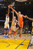 Phoenix Suns v Golden State Warriors: Hedo Turkoglu andris Biedrins and Dorell Wright
