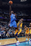 Oklahoma City Thunder v New Orleans Hornets: Jeff Green and Emeka Okafor