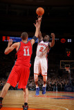New Jersey Nets v New York Knicks: Raymond Felton and Brook Lopez