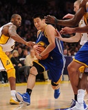 Golden State Warriors v Los Angeles Lakers: Jeremy Lin and Kobe Bryant
