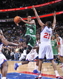 Boston Celtics v Philadelphia 76ers: Rajon Rondo and Thaddeus Young