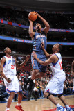 Charlotte Bobcats v Philadelphia 76ers: Dominic McGuire, Thaddeus Young and Evan Turner