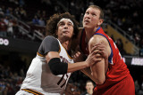 Philadelphia 76ers v Cleveland Cavaliers: Anderson Varejao and Darius Songaila