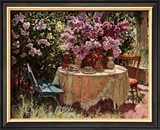 Buy Garden Table with Blue Chair at AllPosters.com