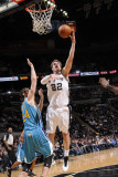 New Orleans Hornets v San Antonio Spurs: Tiago Splitter and Jason Smith