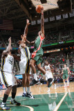 Milwaukee Bucks v Utah Jazz: Brandon Jennings and Earl Watson