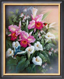 Hummingbirds with Lilies