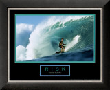 Risk: Surfer Lamina Framed Art Print