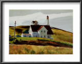 Hill and Houses Cape Elizabeth Maine Lamina Framed Art Print
