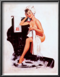 Pin-Up Girl with Towel