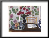 Still Life, Bouquet of Dahlias and White Book, 1923