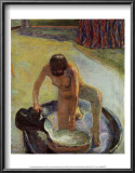 Crouching Nude in Tub