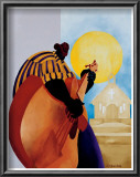 Sunday Morning Blues Lamina Framed Art Print