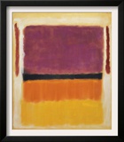 Untitled (Violet, Black, Orange, Yellow on White and Red), 1949 Framed Art Print