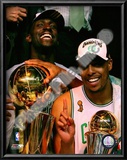 Kevin Garnett & Paul Pierce, Game Six of the 2008 NBA Finals With Trophies