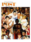 "Golden Rule" (Do unto others) Saturday Evening Post Cover, April 1,1961