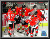 Kane, Byfuglien, Sharp, Keith, & Toews Celebrate Byfuglien