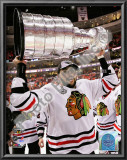 Dustin Byfuglien with the 2009-10 Stanley Cup
