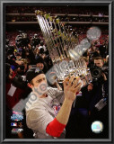 Chase Utley With World Series Trophy