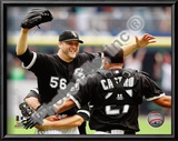 Mark Buehrle '09 Perfect Game celebration w/ Castro