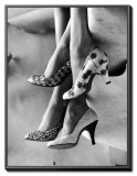 Models Displaying Printed Leather Shoes