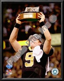 Drew Brees 2009 With NFC Championship Trophy