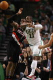 Portland Trail Blazers v Boston Celtics: Glen Davis and LaMarcus Aldridge